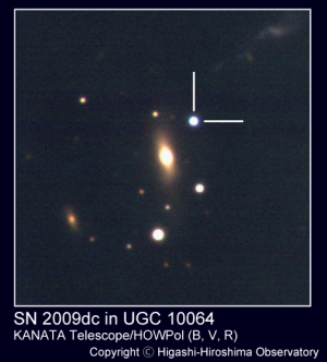 Optical image of the most luminous Type Ia SN 2009dc in UGC 10064