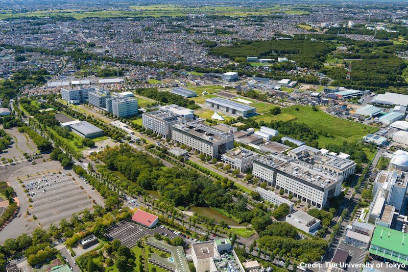 Kashiwa Campus seen from the sky in 2017